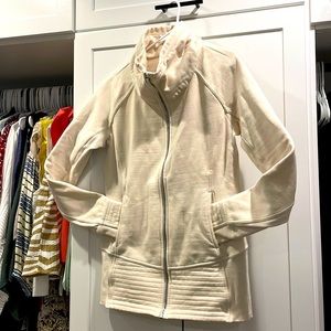 Lululemon cream zip up Size 10